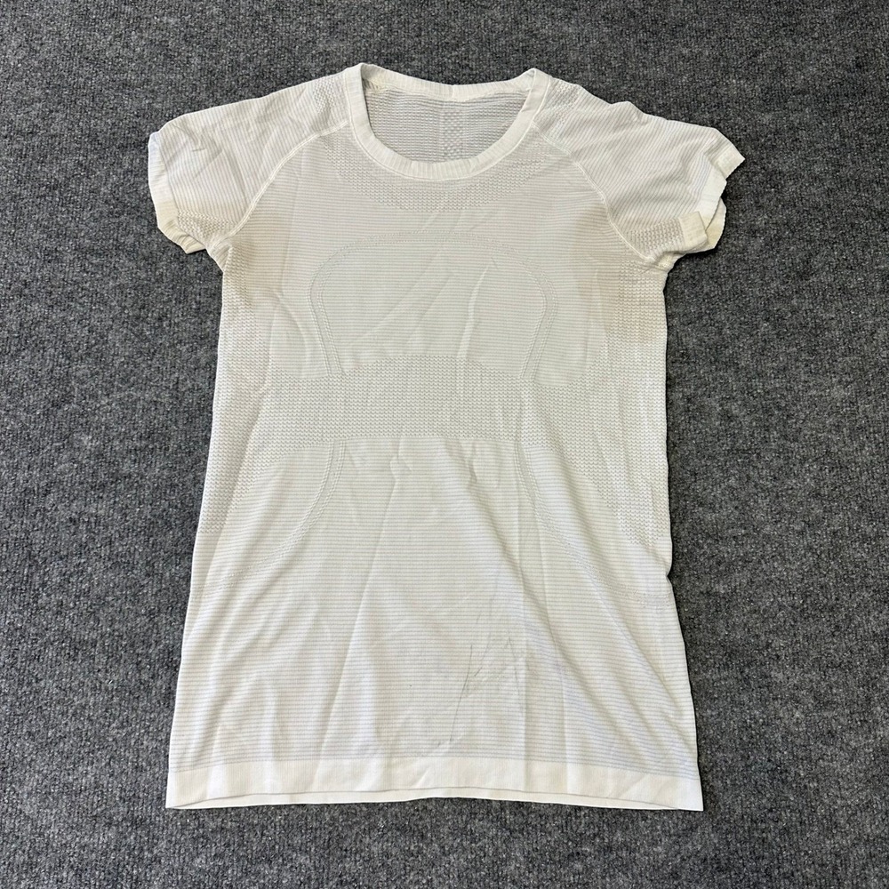 Lululemon Swiftly Tech Shirt Womens Size 6 White Short Sleeve Athletic Running